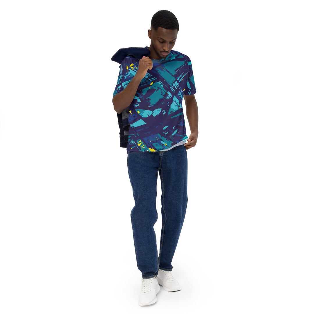 Premium Men's Jersey - Blue-Green Bush