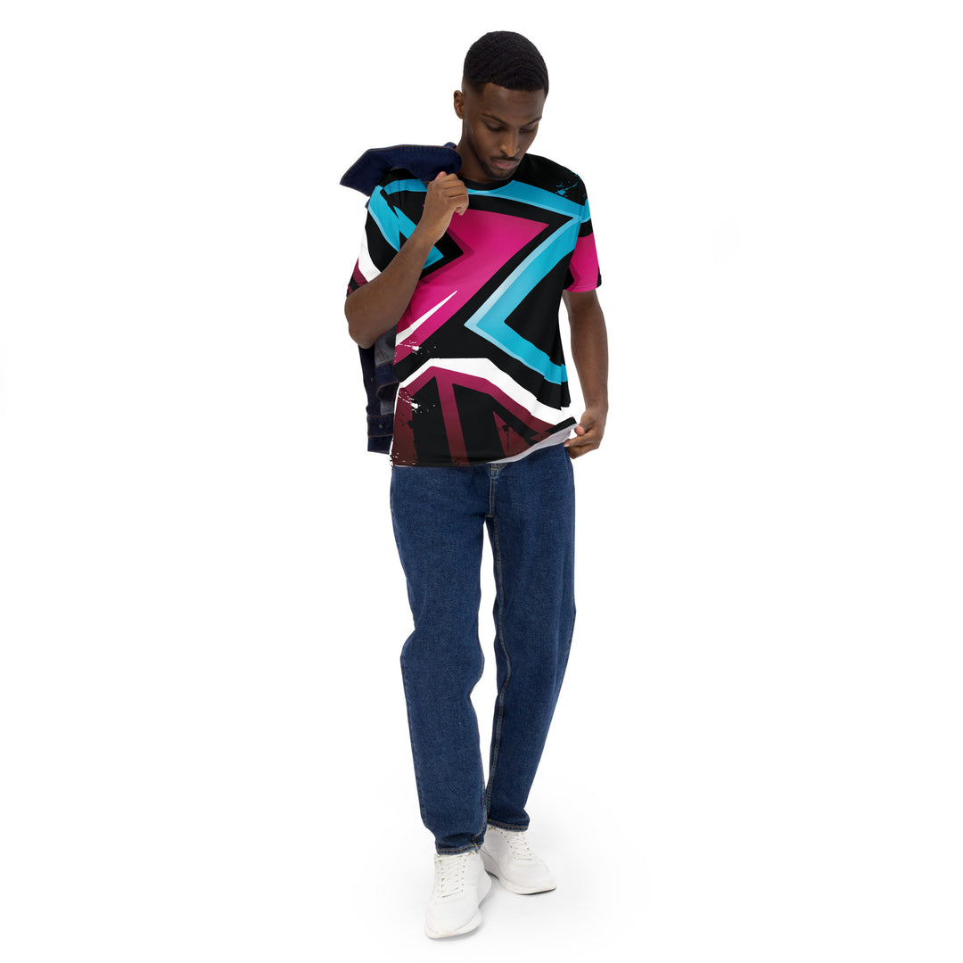 Premium Men's Jersey - Blue-Pink Star