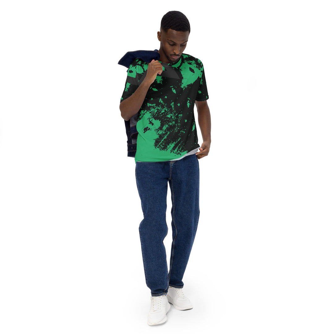 Premium Men's Jersey - Black-Green Scene