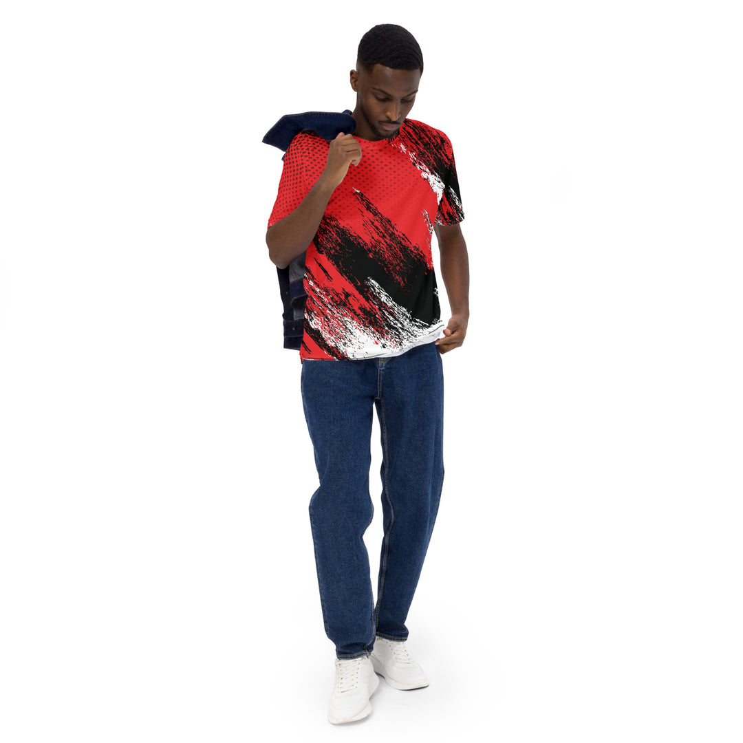 Premium Men's Jersey - Red-Black Brush