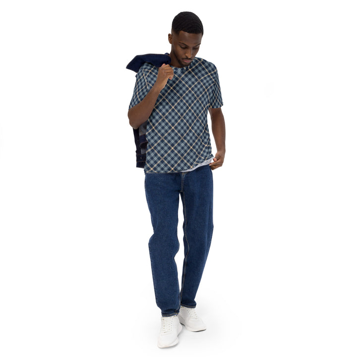 Premium Men's Jersey - Blue Lattice