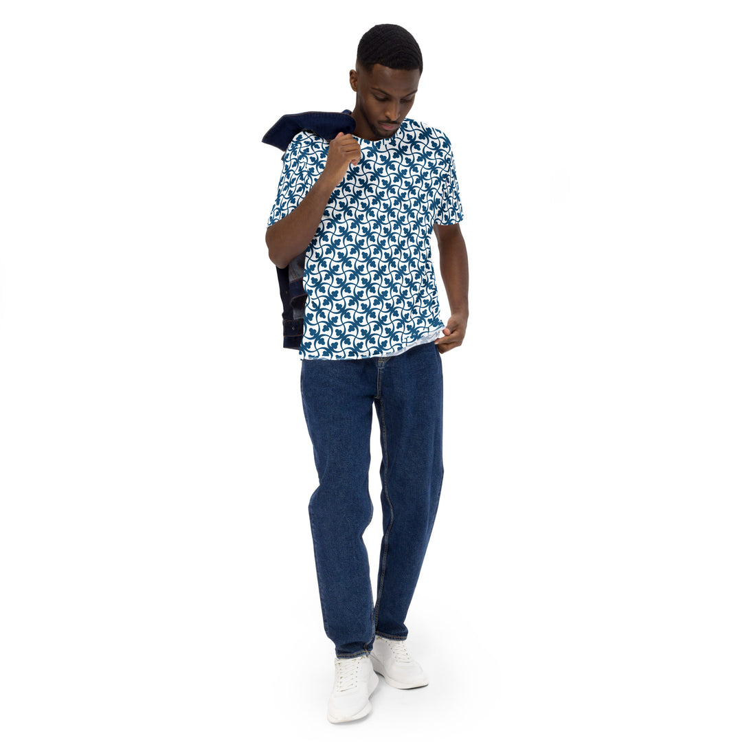 Premium Men's Jersey - White-Blue Slant