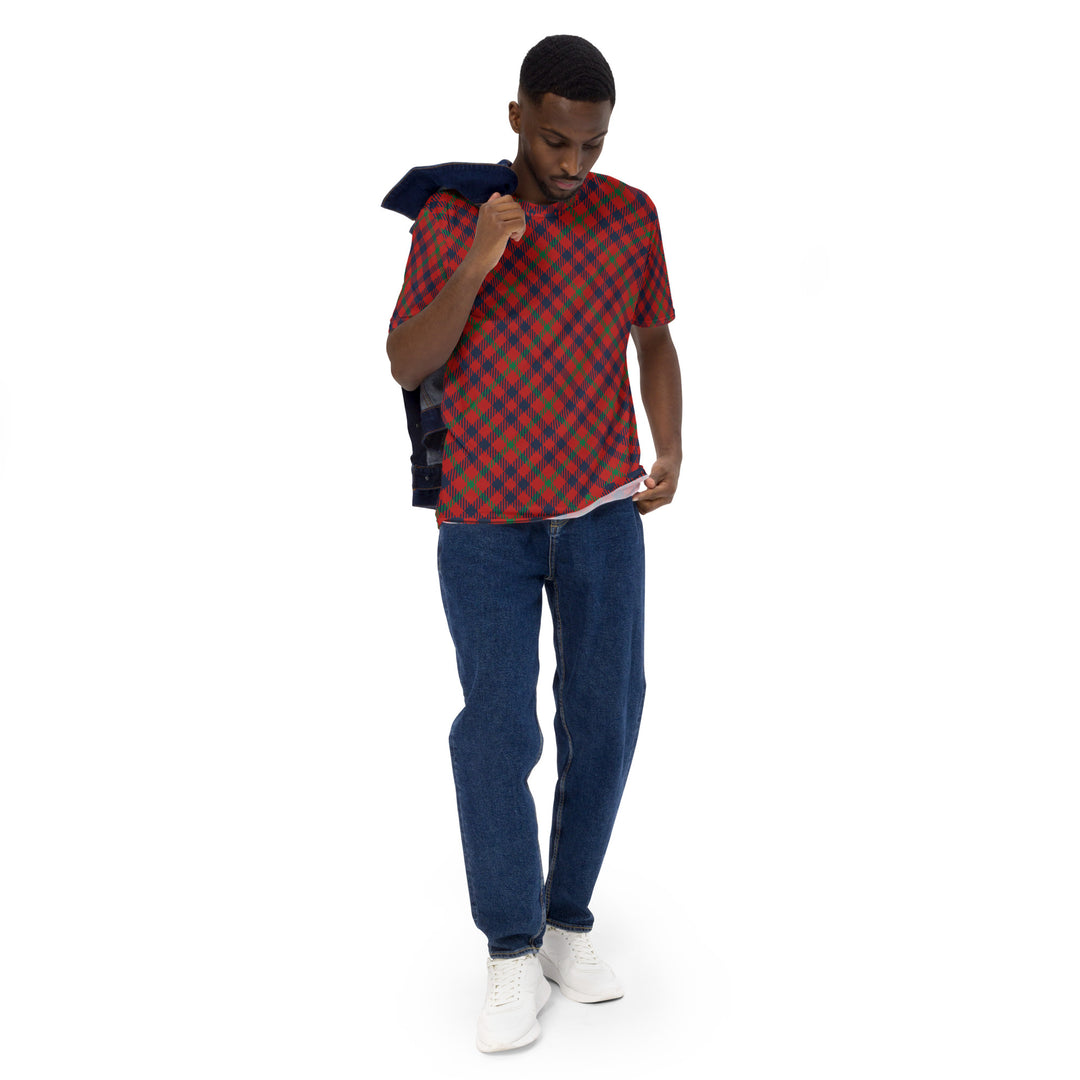 Premium Men's Jersey - Red-Blue Tartan