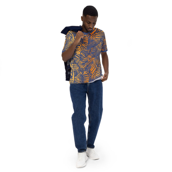 Premium Men's Jersey - Blue-Orange Leaves