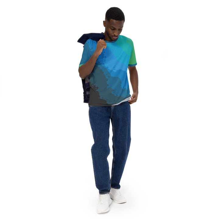 Premium Men's Jersey - Blue-Green Fog