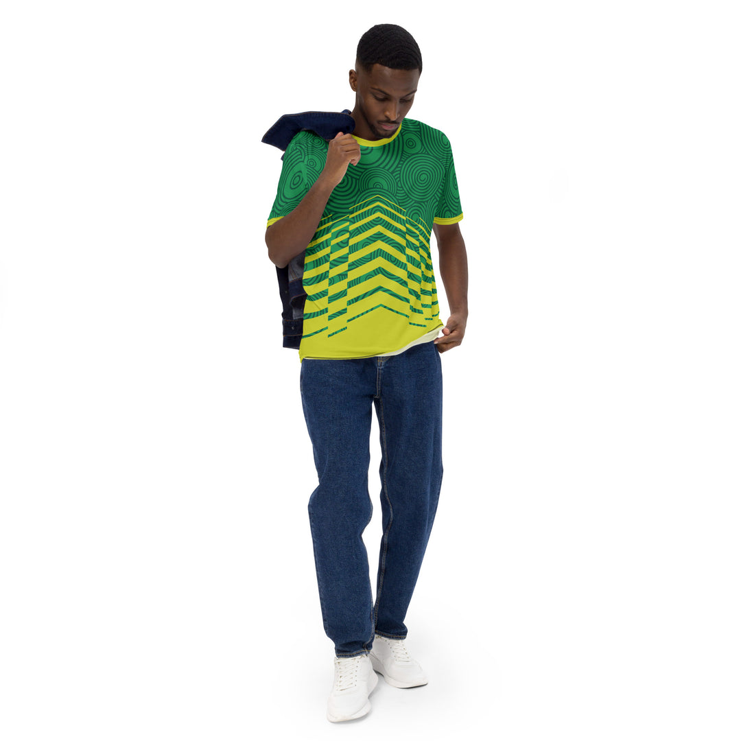 Premium Men's Jersey - Green-Yellow Hypnosis