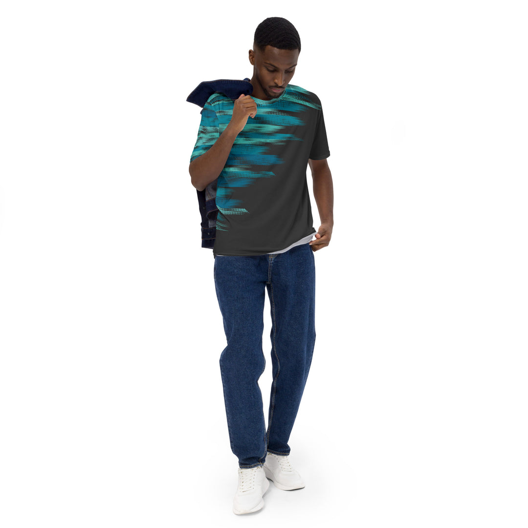 Premium Men's Jersey - Black-Turquoise Power