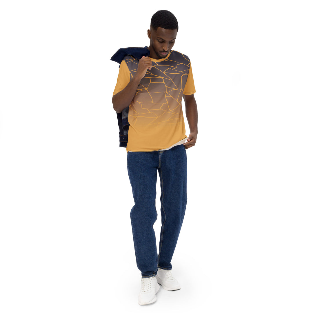 Premium Men's Jersey - Yellow-Grey Lava