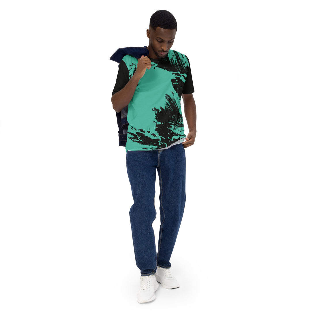 Premium Men's Jersey - Turquoise-Black Take