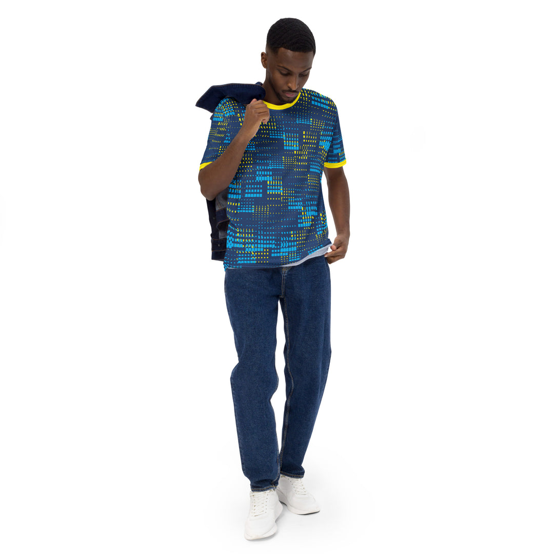 Premium Men's Jersey - Blue-Yellow Blast