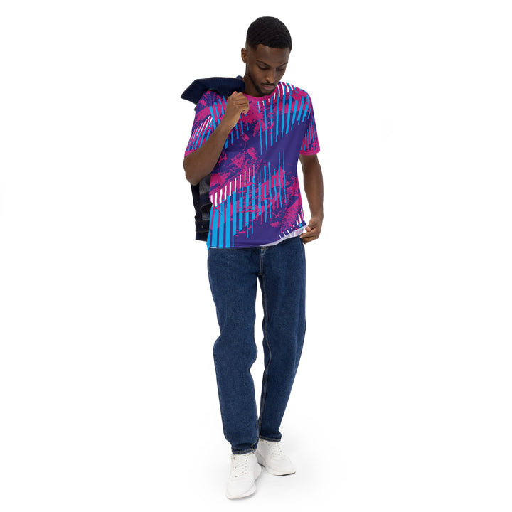 Premium Men's Jersey - Purple-Pink Fence