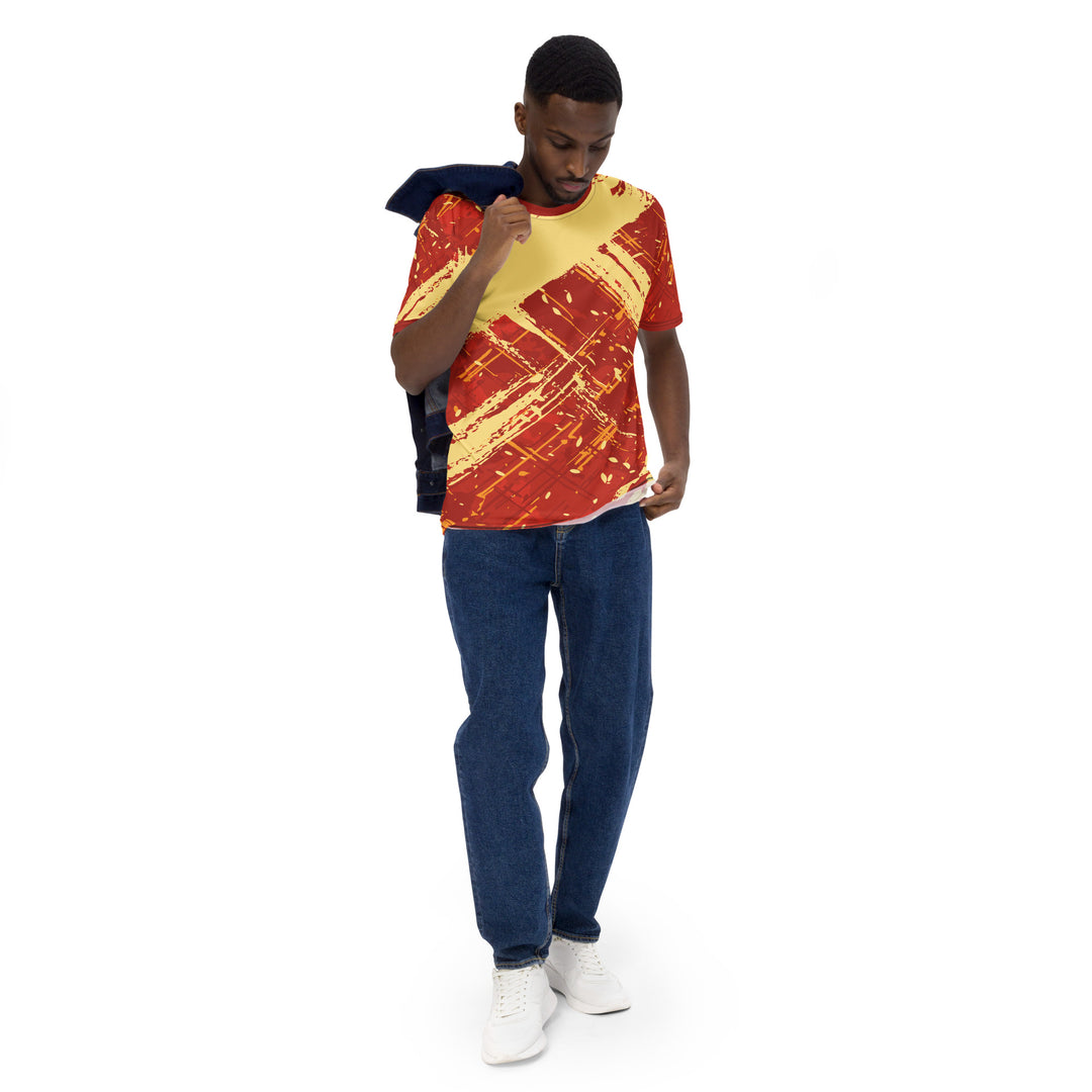 Premium Men's Jersey - Red-Yellow Snow