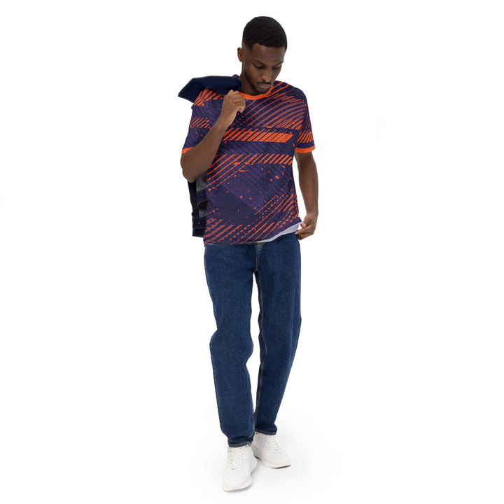 Premium Men's Jersey - Purple-Orange Tracks