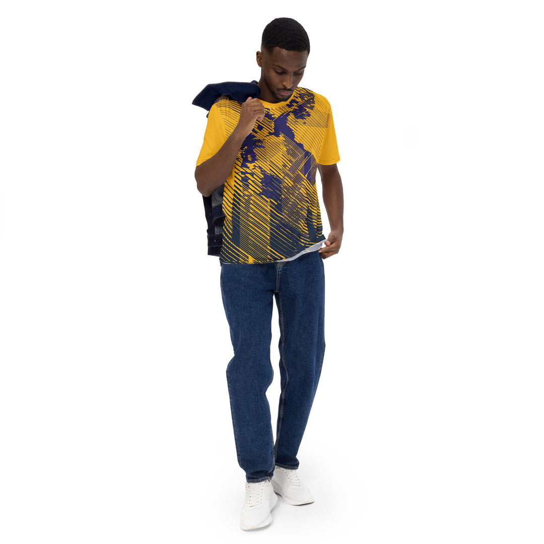 Premium Men's Jersey - Yellow-Purple Terrain