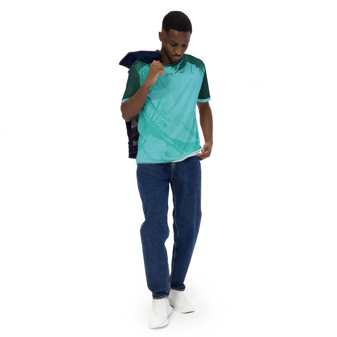 Premium Men's Jersey - Turquoise Clear