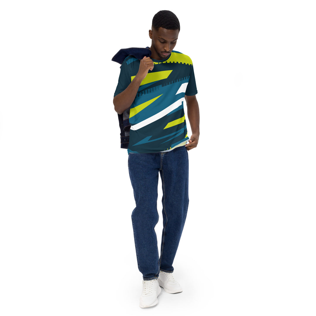 Premium Men's Jersey - Blue-Green Slow