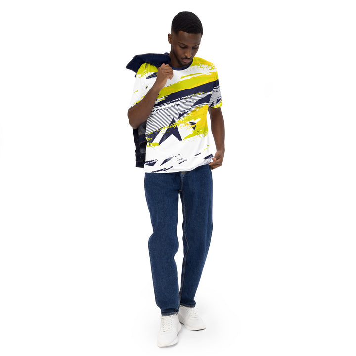 Premium Men's Jersey - White-Yellow Basic