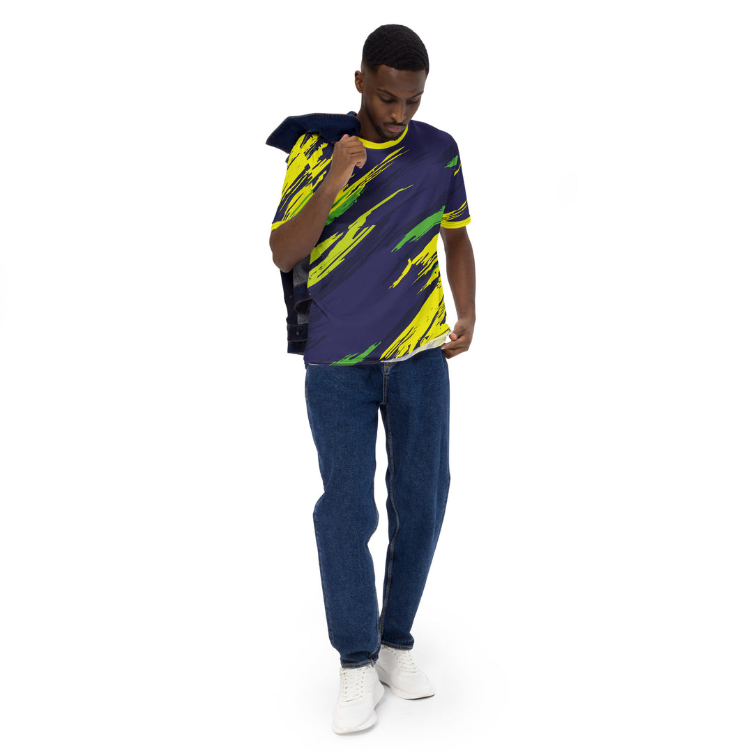 Premium Men's Jersey - Purple-Yellow Overdraw