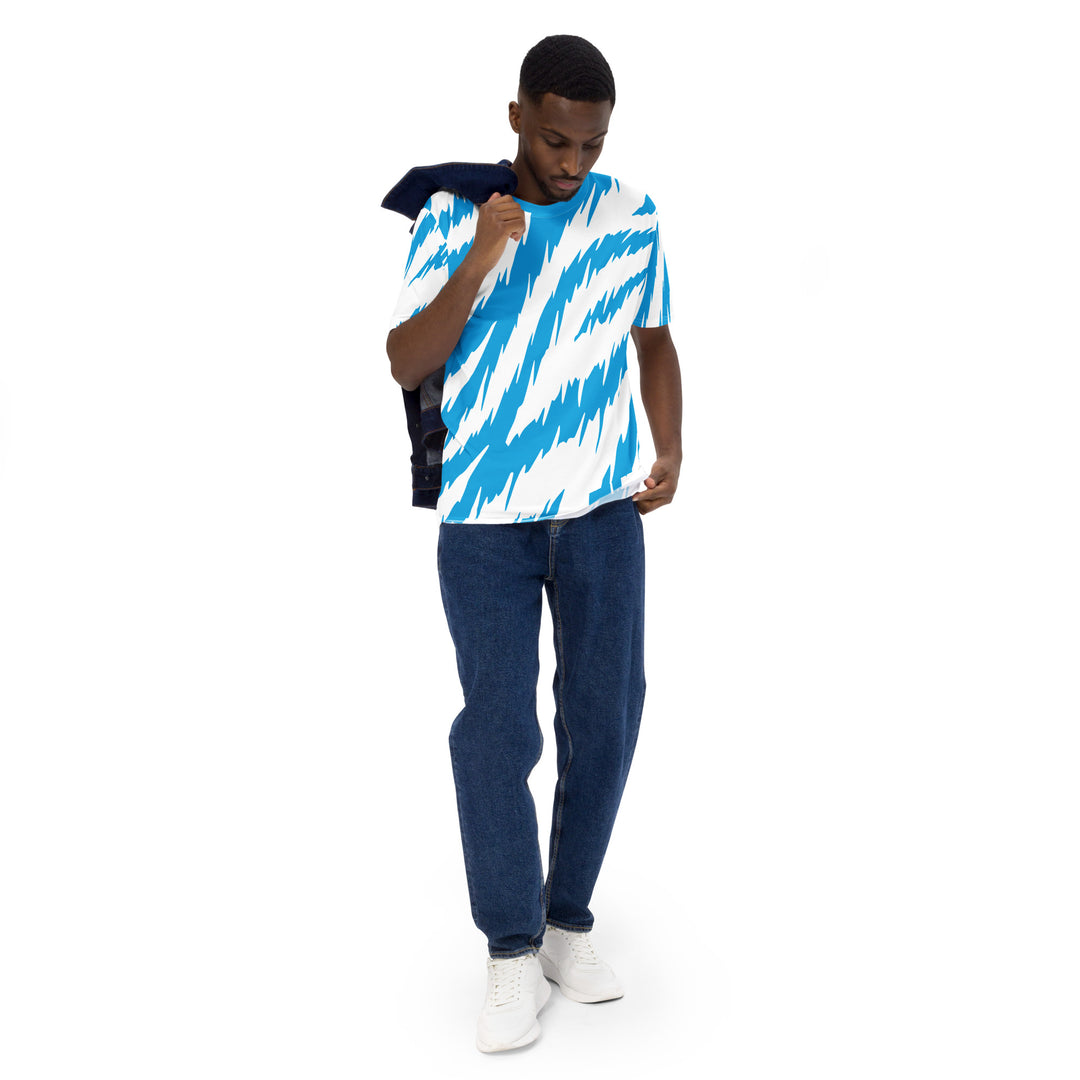 Premium Men's Jersey - White-Blue Safari