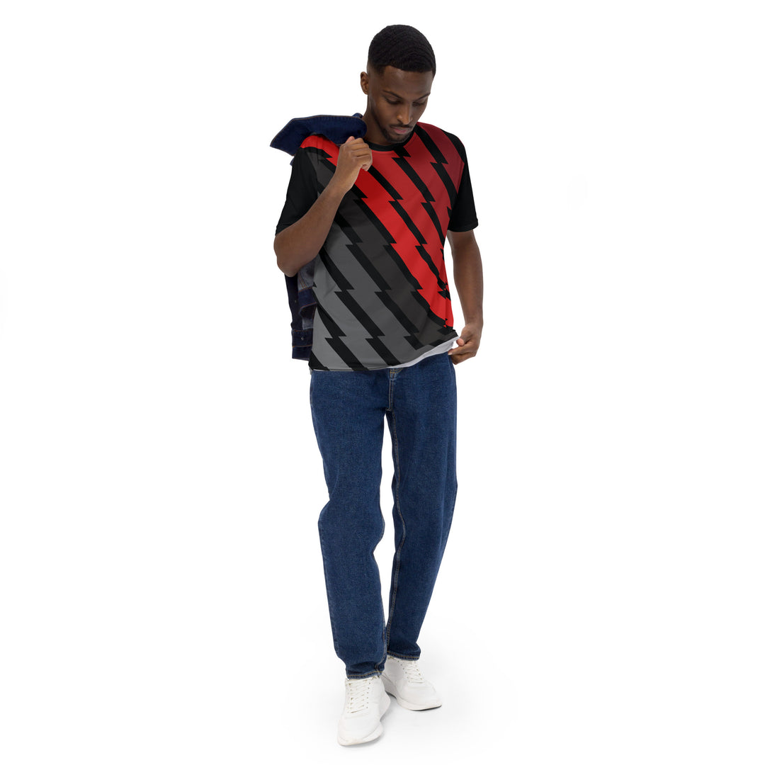 Premium Men's Jersey - Black-Red Flash