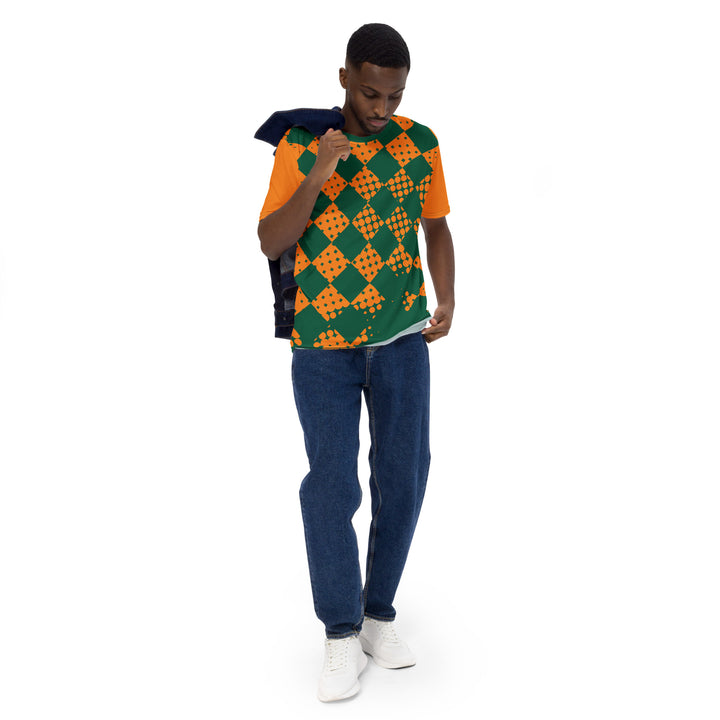 Premium Men's Jersey - Green-Orange Card