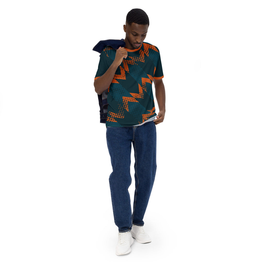 Premium Men's Jersey - Blue-Orange Trend