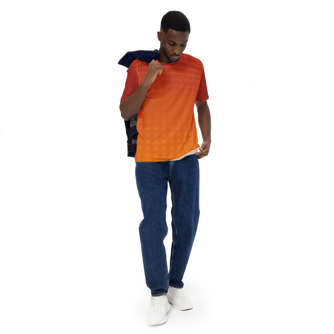 Premium Men's Jersey - Orange-Red Fade