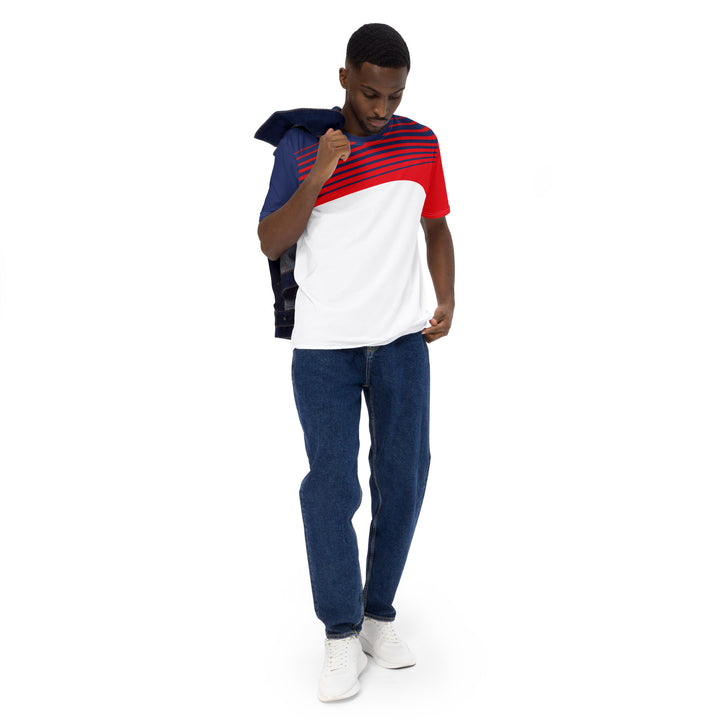 Premium Men's Jersey - White-Red Transition