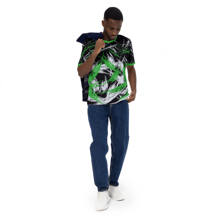 Premium Men's Jersey - Black-Green Chaos