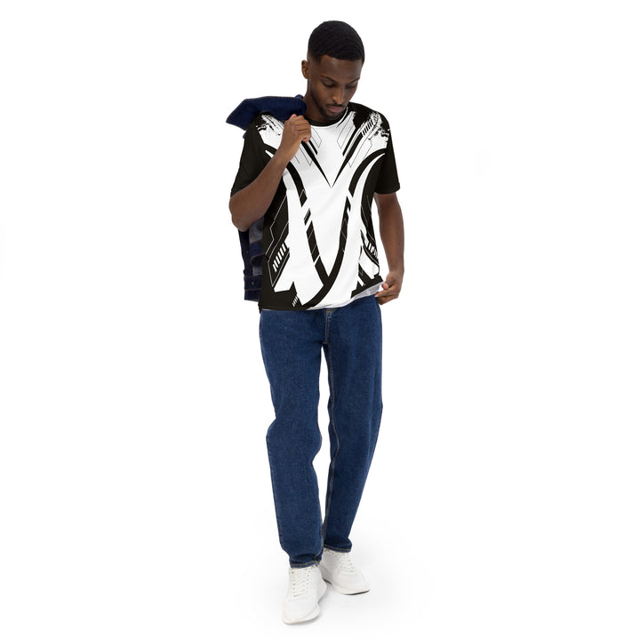 Premium Men's Jersey - White-Black Ribbon