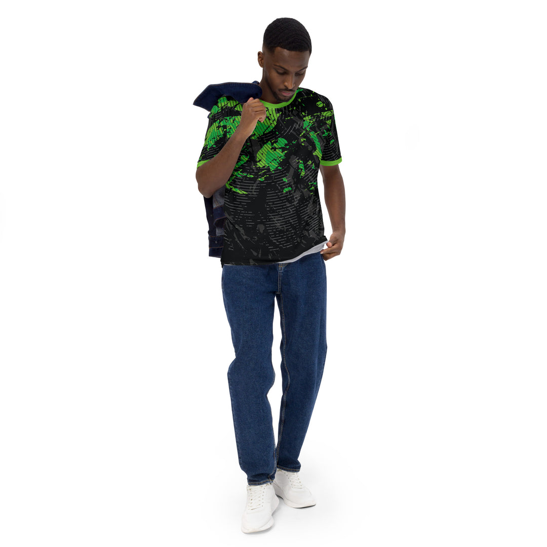 Premium Men's Jersey - Black-Green Radar