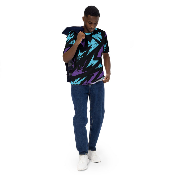 Premium Men's Jersey - Blue-Purple Split