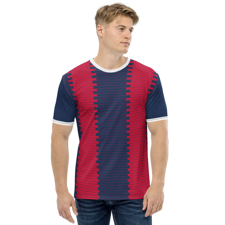 Premium Men's Jersey - Red-Blue Bar