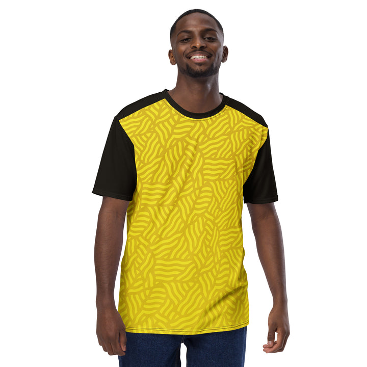 Premium Men's Jersey - Yellow-Black Triangle