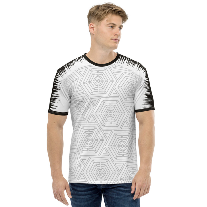 Premium Men's Jersey - White-Grey Maze