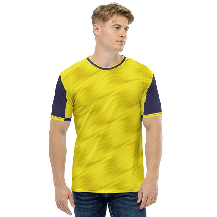 Premium Men's Jersey - Yellow-Purple Distortion