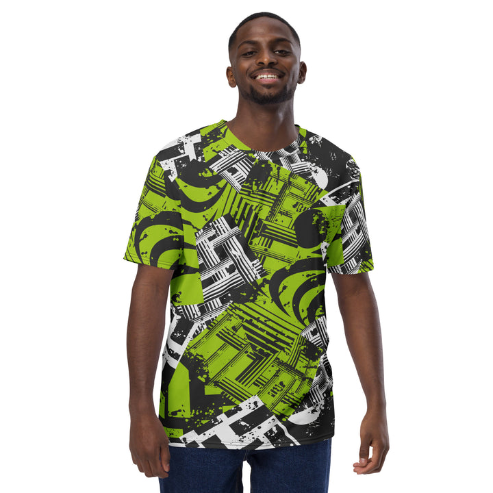 Premium Men's Jersey - Green Spiral