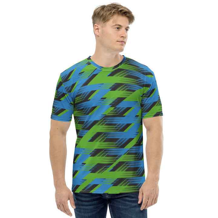 Premium Men's Jersey - Blue-Green Rough