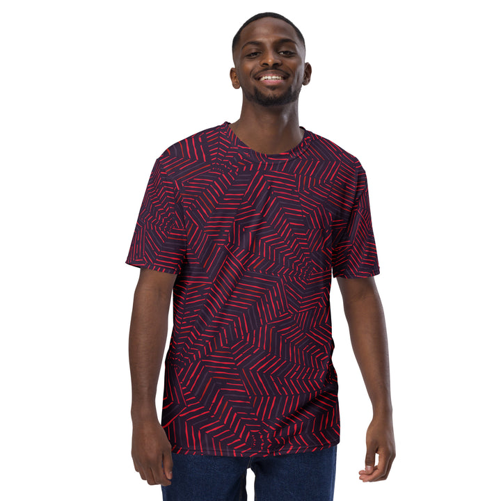 Premium Men's Jersey - Red-Black Illusion