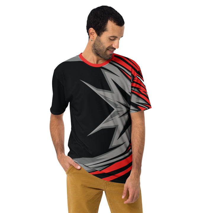 Premium Men's Jersey - Black-Red Blast