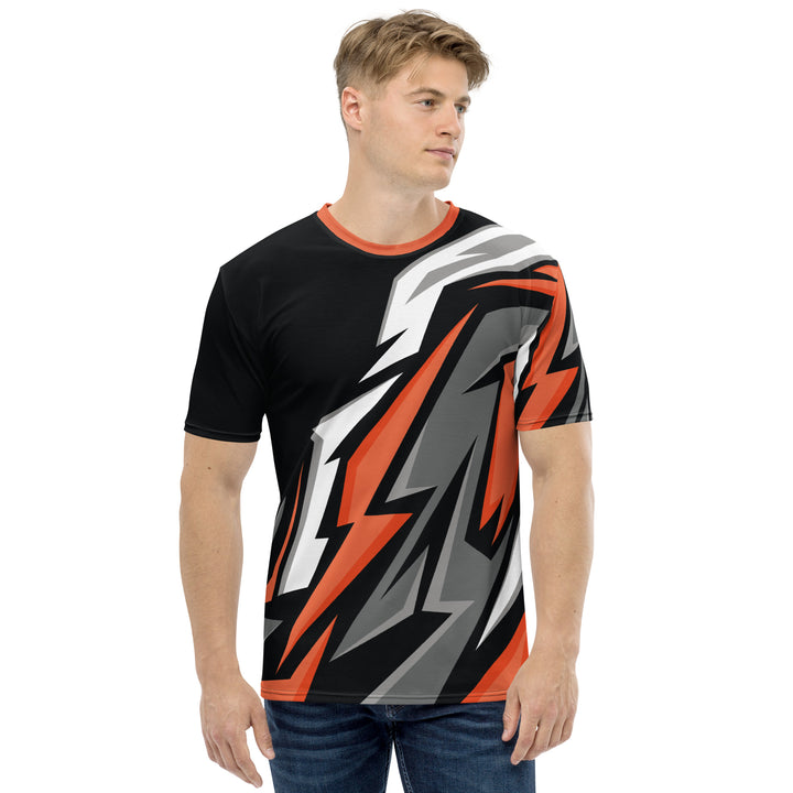 Premium Men's Jersey - Orange-Black Graffiti