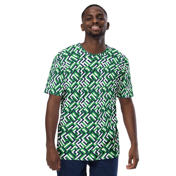 Premium Men's Jersey - Green Maze