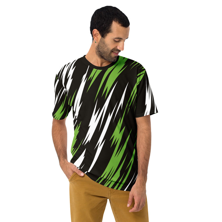 Premium Men's Jersey - Black-Green Lightning