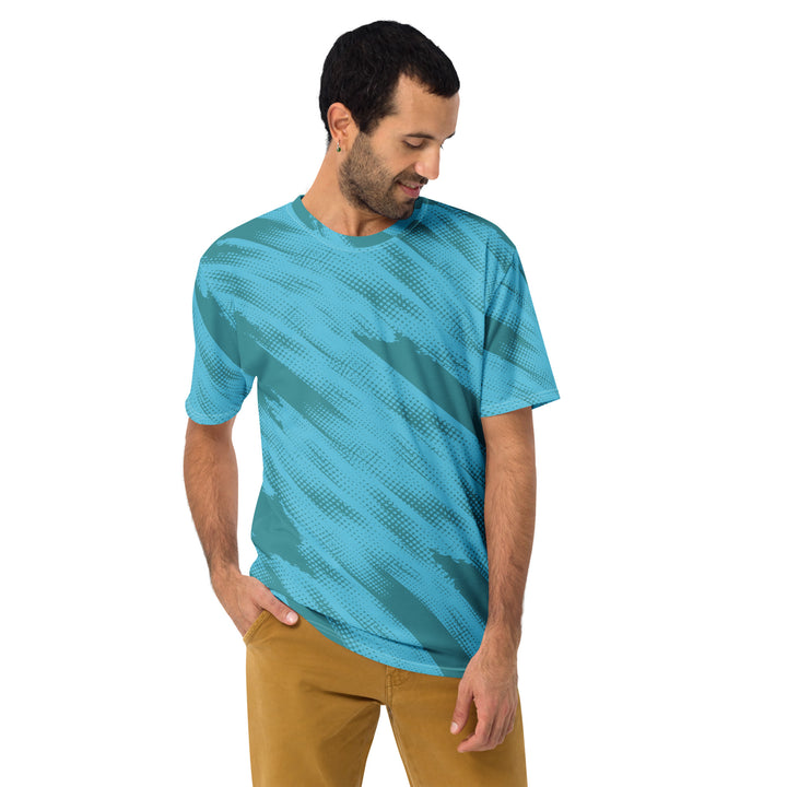 Premium Men's Jersey - Turquoise-Green Halftone