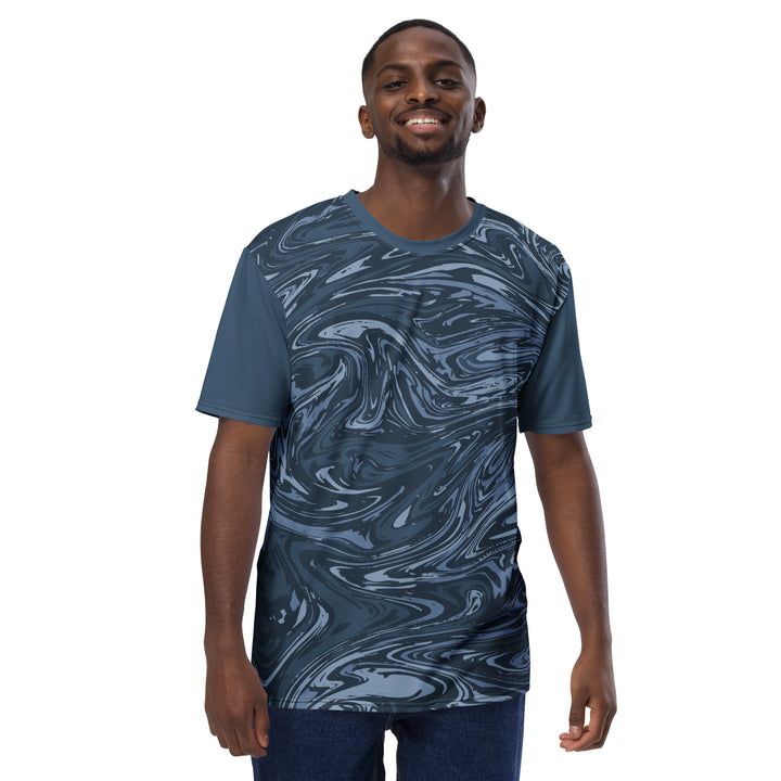 Premium Men's Jersey - Grey-Blue Mirage