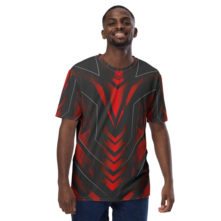 Premium Men's Jersey - Red-Black Cyber