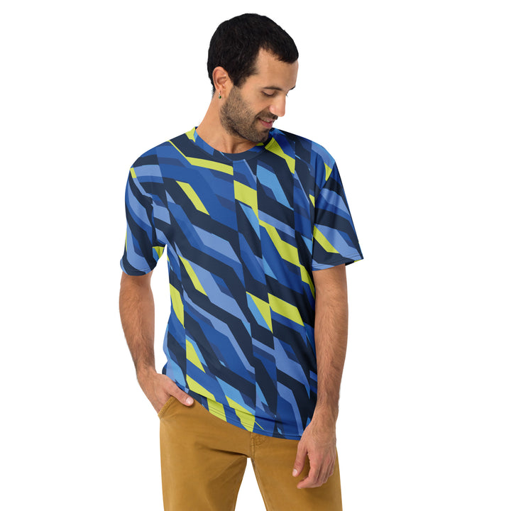 Premium Men's Jersey - Blue-Yellow Lagoon