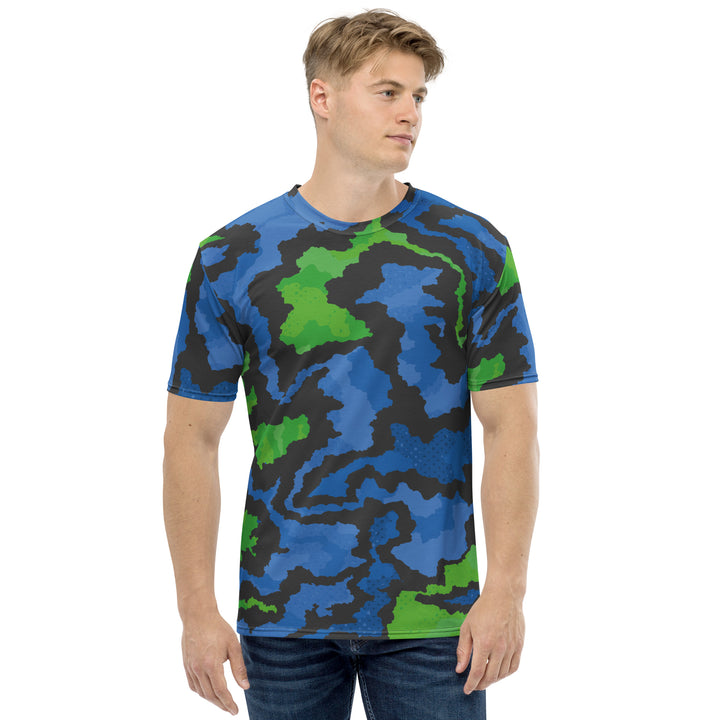 Premium Men's Jersey - Blue-Green World