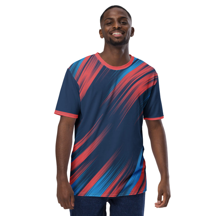 Premium Men's Jersey - Red-Blue Blur