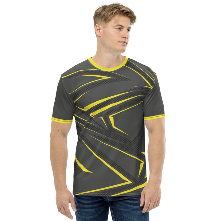 Premium Men's Jersey - Grey-Yellow Iron